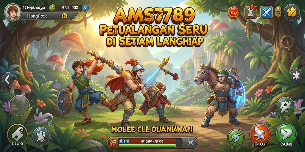 Screenshot utama AMS789 menunjukkan aksi seru dalam dunia petualangan.