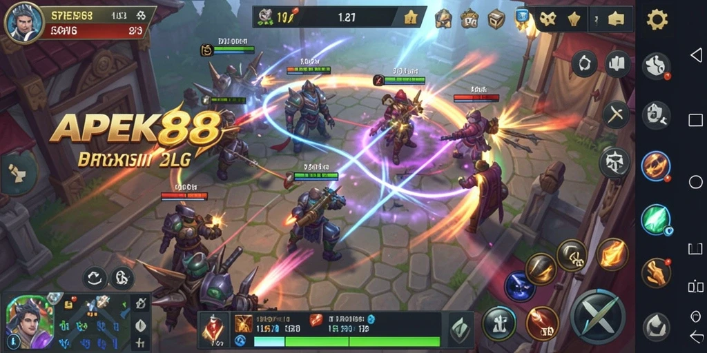 Screenshot menarik dari gameplay APEK88 yang menampilkan pertarungan strategis.