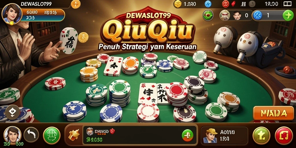 Menampilkan gameplay seru QiuQiu di DEWASLOT99.