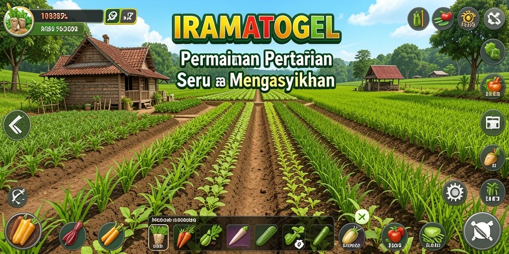 Tampilan gameplay seru IRAMATOGEL dalam menanam dan merawat tanaman.